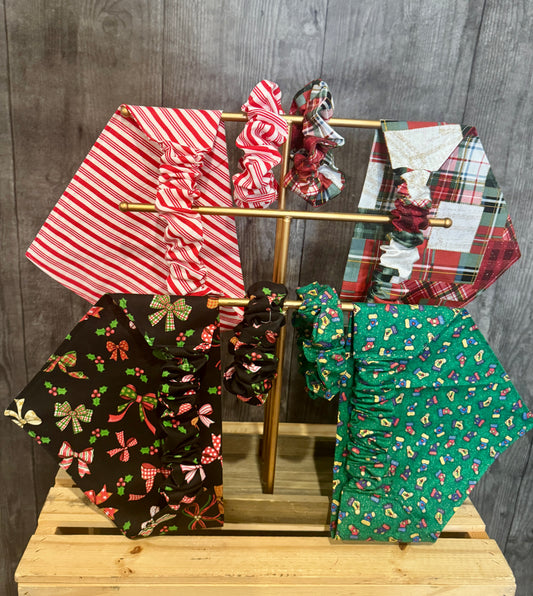 Holiday Scrunchie Bandana Set